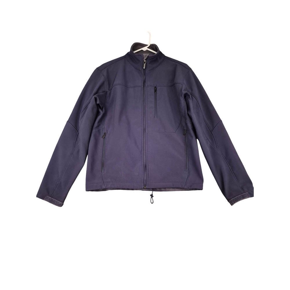 T-Tech by Tumi Mens Softshell Fleece Lined Jacket Dark Navy Blue Small‎ Full Zip